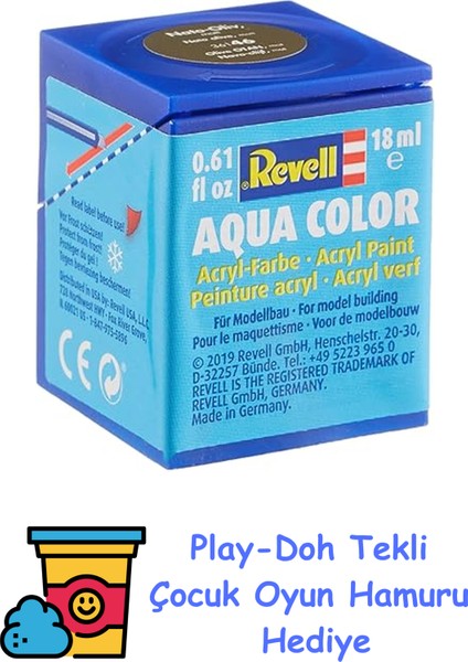 - Su Bazlı Maket Boyası Nato Zeytin Mat 18 ml (36146) + Play-Doh Oyun Hamuru
