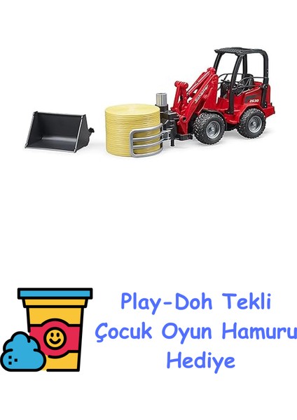 BR02192 Schaffer Yükleyici 2630 -Ilave Kıskaç ve Balya + Play-Doh Oyun Hamuru
