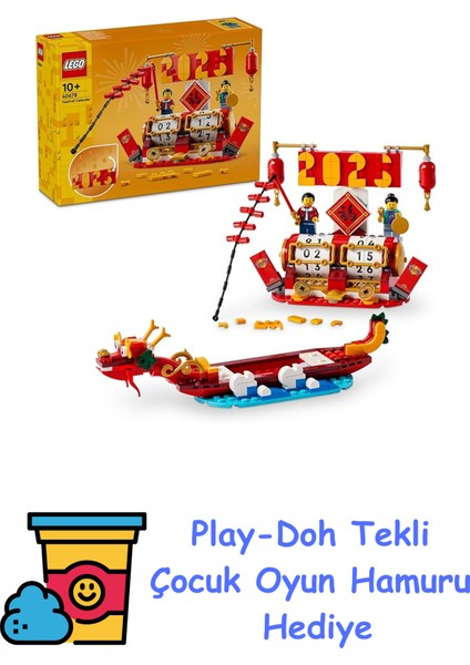 2'si 1 Arada Festival Takvimi Seti 40678, Kız ve Erkek Çocuklar Için Oyuncak Set, Doğum Günü Hediye Fikri (345 Parça) + Play-Doh Oyun Hamuru