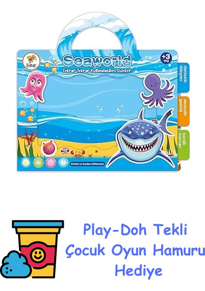 Tekrar Tekrar Kullanılabilen Sticker Seaworld + Play-Doh Oyun Hamuru
