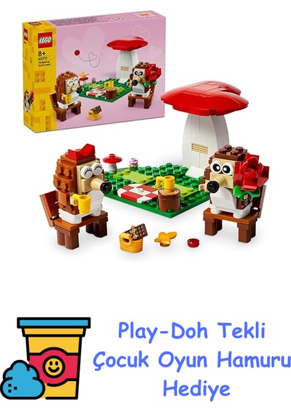 Kirpi Pikniği 40711, Erkek ve Kız Çocukları Için Oyuncak Yapım Seti, Doğum Günü Hediye Fikri (166 Parça) + Play-Doh Oyun Hamuru