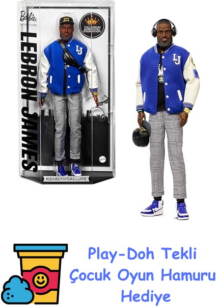 Bomber Ceketi, Kulaklık ve Güneş Gözlüğü Gibi Aksesuarlarıyla Koleksiyona Uygun Signature Lebron James Kenbassadors Bebek, HRM33 + Play-Doh Oyun Hamuru