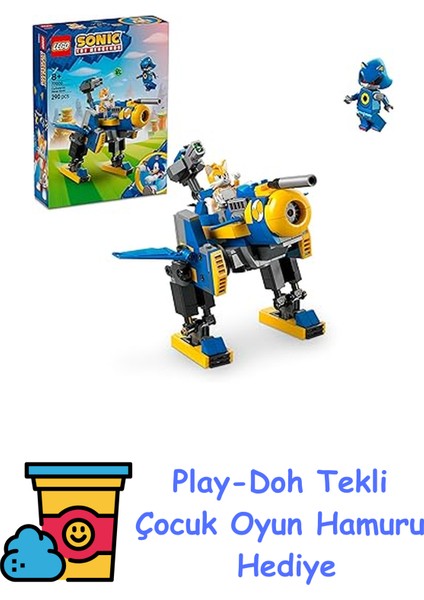 Sonic The Hedgehog Cyclone, Metal Sonic’e Karşı 77002-8 Yaş ve Üzeri Çocuklar Için Koleksiyonluk Yaratıcı Oyuncak Yapım Seti, Doğum Günü Hediyesi (290 Parça) + Play-Doh Oyun Hamuru