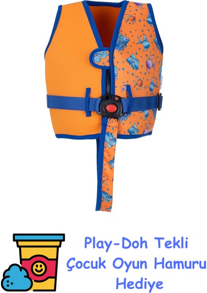 Babyjem Çocuk Yüzme Yeleği 855 Turuncu + Play-Doh Oyun Hamuru