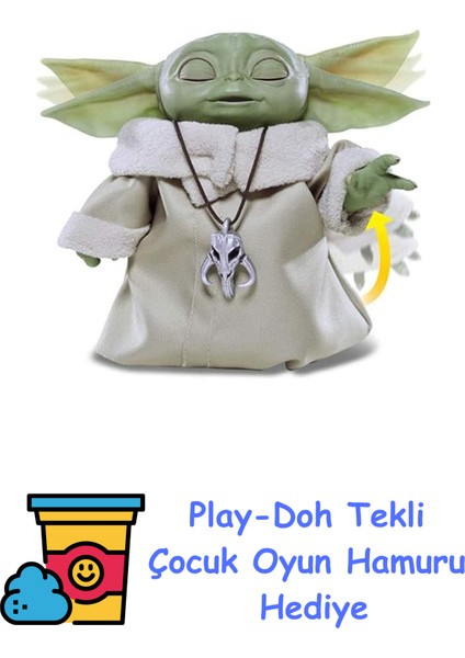Hasbro Gaming Star Wars 25'in Üzerinde Ses ve Hareket Kombinasyonuyla Çocuk Elektronik Baskısı, Mandalorian Oyuncak + Play-Doh Oyun Hamuru