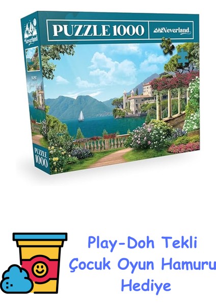1000 Parça Puzzle - Beach House (Sahil Evi) + Play-Doh Oyun Hamuru