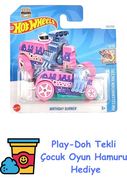 Tekli Arabalar Bırthday Burner HTD83 + Play-Doh Oyun Hamuru