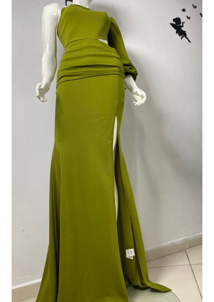 Tek Omuz Pencere Detay Abiye modelleri