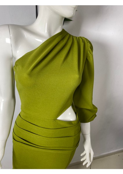 Tek Omuz Pencere Detay Abiye