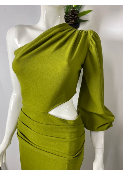 Tek Omuz Pencere Detay Abiye