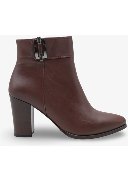Lora Kadın Topuklu Bot Kahve