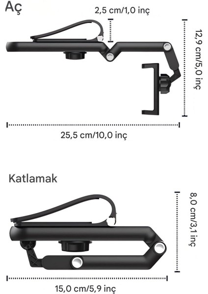 1080° Dönebilen Akrobatik Araba Telefon Tutacağı Güneşliğe Takılan Telefon Tutucu