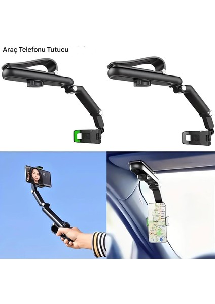 1080° Dönebilen Akrobatik Araba Telefon Tutacağı Güneşliğe Takılan Telefon Tutucu fiyatları