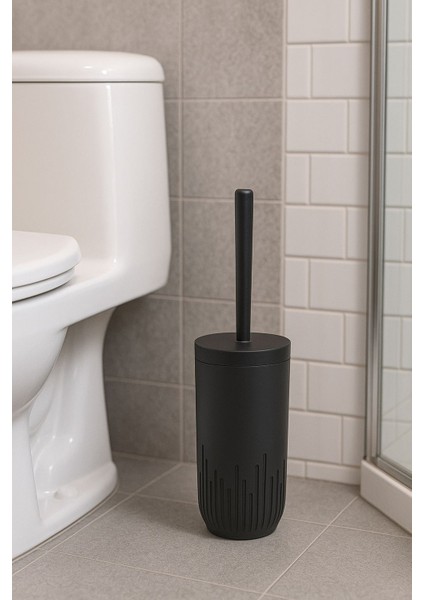 Siyah Lüx Kaliteli Akrilik Tuvalet Fırçası