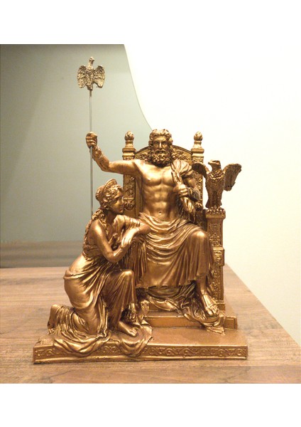Tasarım Zeus ve Hera Biblo Heykel Ev Dekor Dekoratif Hediyelik