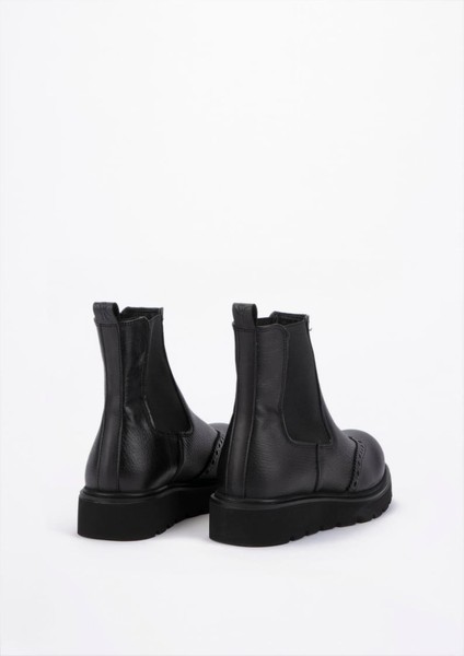 Pıa Siyah Baskılı Deri Bot modelleri