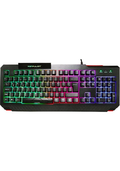 Rdbydn Konfulon V2 Rgb Işıklı Türkçe Q Kablolu Gaming Klavye