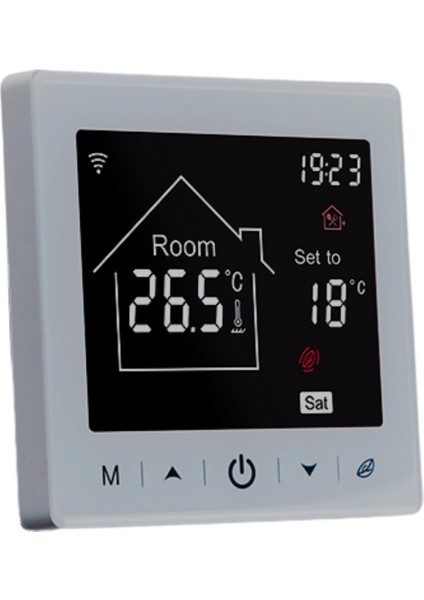 Dijital Kablolu Termostat Merallı BC400E Gri Wi‑fi Dokunmatik Tuya fiyatları