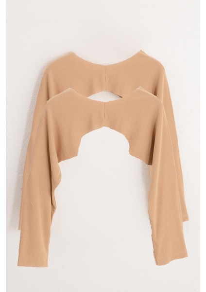 Pınkmark Kadın Içe Giyilen Tesettür Bej 2 Li Paket Bolero Bluz Kolluk MCPMBL25607 fırsatları