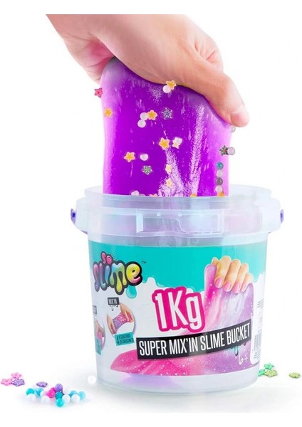 Süper Slime Kovası - 1 Kiloluk Bir Kova Içinde 250 Şer gr Lık 4 Renk fiyatları