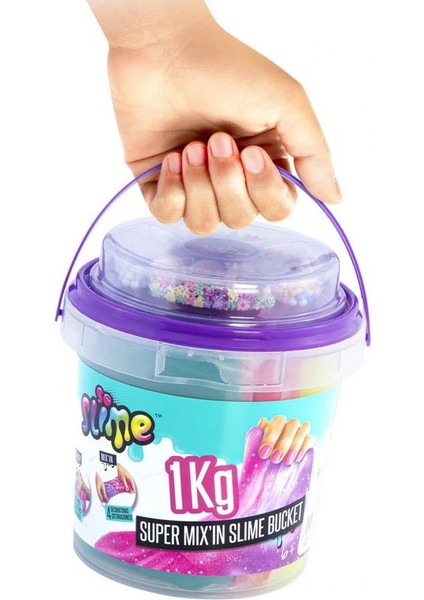 Süper Slime Kovası - 1 Kiloluk Bir Kova Içinde 250 Şer gr Lık 4 Renk modelleri