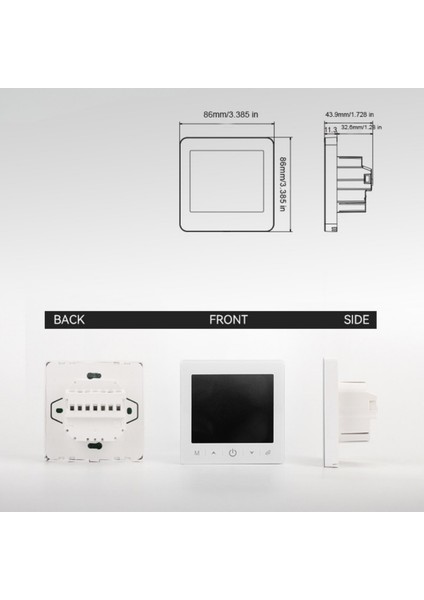 Dijital Kablolu Termostat Merallı BC400E Gri Wi‑fi Dokunmatik Tuya fırsatları