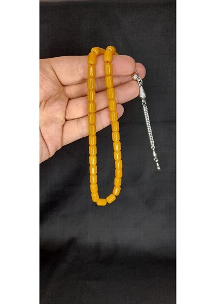 Çubuk Kehribar Tesbih Kapsül Kesim Sarı Renk HEDİYE T-350 fırsatları