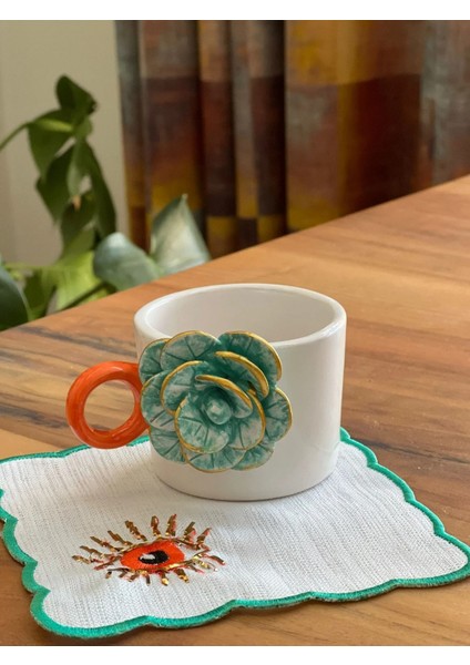 Hanmdmade Rose Gold Fincan- Tabaklı 1 Adet