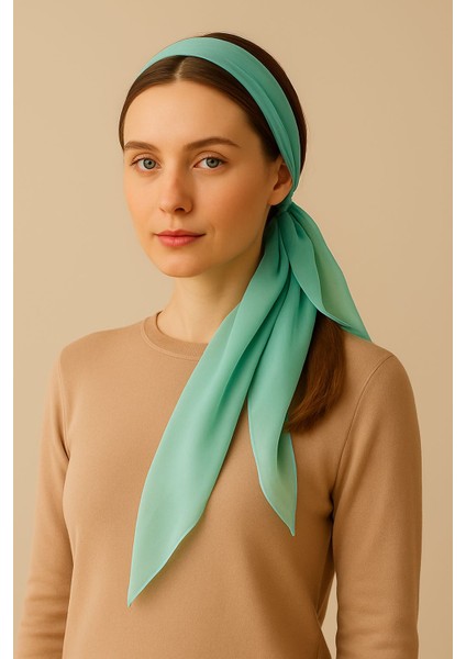Mint Yeşili Fular Şal Aksesuar