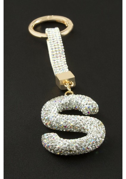 Techmrt Harfli Savaroski Taşlı Anahtarlık-S