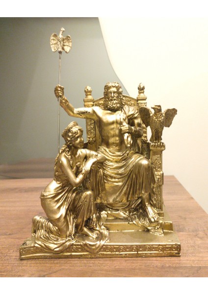 Tasarım Zeus ve Hera Biblo Heykel Ev Dekor Dekoratif Hediyelik