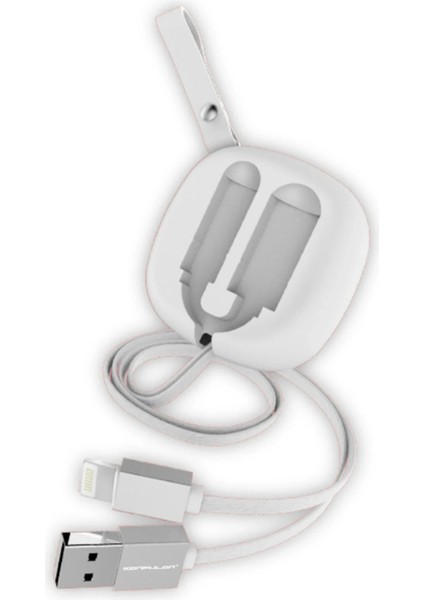 Rdbydn Konfulon S80 Lightning Kablo Iphone Uyumlu 20CM-1M 2A - Beyaz