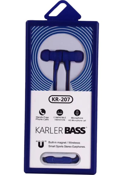Rdbydn Karler Bass KR-207 Mıknatıslı Kablolu Kulaklık - Lacivert
