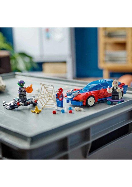 Super Heroes Örümcek Adam Yarış Arabası ve Venom Green Goblin 76279 indirimleri