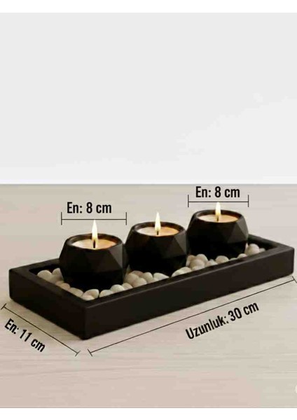 Tabaklı Prizma Desen 4 Lü Pinterest Mumluk Set Hediyelik Ev ve Ofis Dekorasyon Ürünü(Taşlar ve Mumlar Dahildir) fırsatları