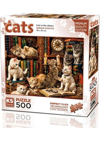 Ks Games Cats In The Library Puzzle 500 Parça