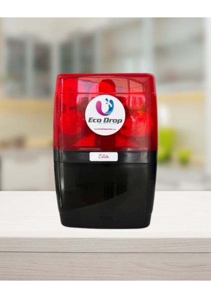 Ecodrop Water Kırmızı-Siyah8 Litre5 Filtre Alkaline Su Arıtma Cihazı modelleri