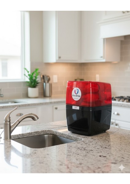 Ecodrop Water Kırmızı-Siyah8 Litre5 Filtre Alkaline Su Arıtma Cihazı fırsatları