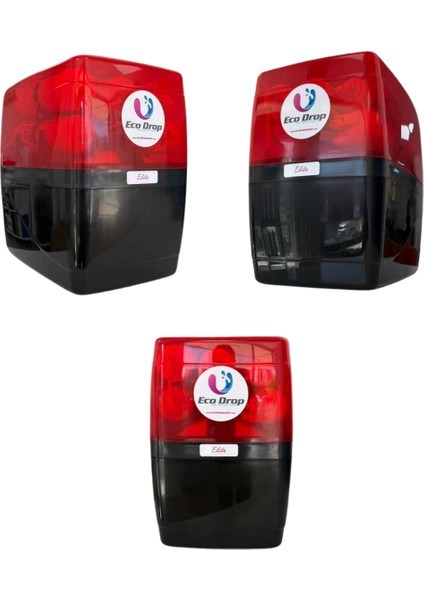 Ecodrop Water Kırmızı-Siyah8 Litre5 Filtre Alkaline Su Arıtma Cihazı