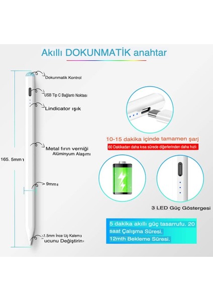 Universal Stylus Pen Manyetik Tablet ve Telefon Kalemi fırsatları