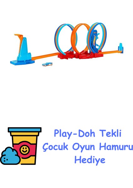 Ultra Hots Çılgın Çember Yarışı Seti, 4 Yaş ve Üzeri + Play-Doh Oyun Hamuru