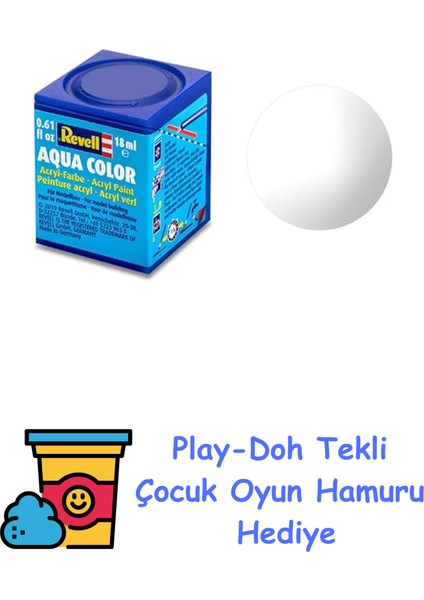 - Su Bazlı Maket Boyası Clear Parlak 18 ml (36101) + Play-Doh Oyun Hamuru