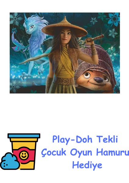 200P Puzzle Wd Raya + Play-Doh Oyun Hamuru