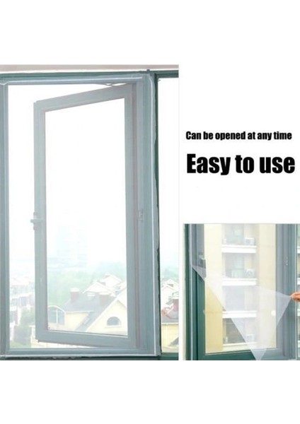 Buffer® Tüm Cam Pencere Kapılara Uyumlu Çift Kanat Pencere Sinekliği fırsatları