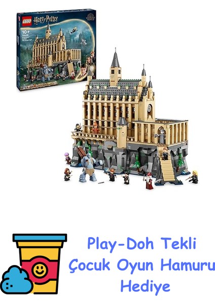 Harry Potter Hogwarts Şatosu: Büyük Salon 76435 – 10 Yaş ve Üzeri Harry Potter Hayranları Için Koleksiyonluk Yaratıcı Oyuncak Yapım Seti (1732 Parça) + Play-Doh Oyun Hamuru