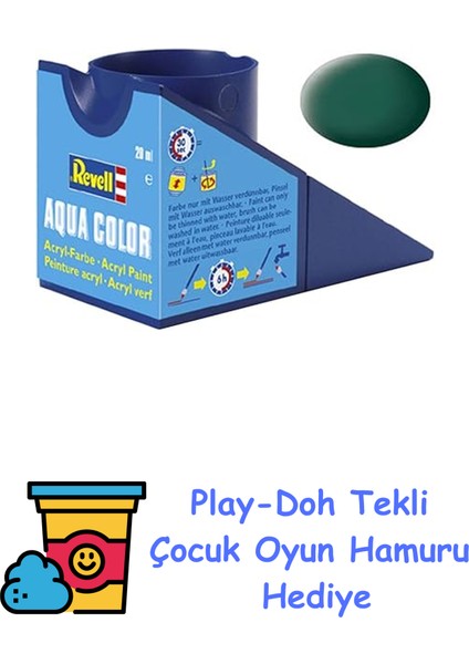 Deniz Yeşili Mat Maket Boyası 18 Ml. 36148 + Play-Doh Oyun Hamuru