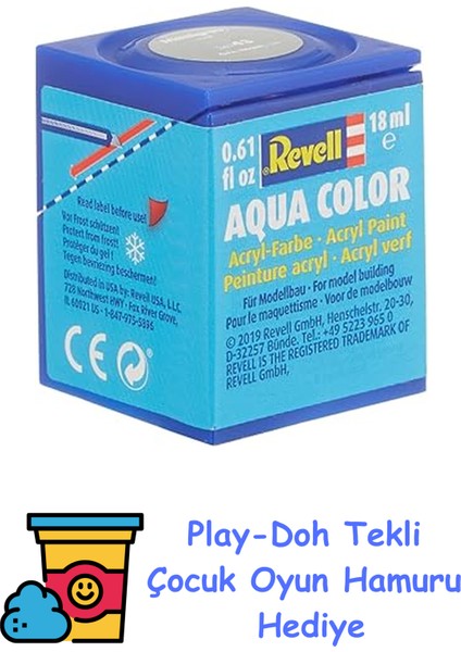 - Su Bazlı Maket Boyası Gri Mat 18 ml (36143) + Play-Doh Oyun Hamuru