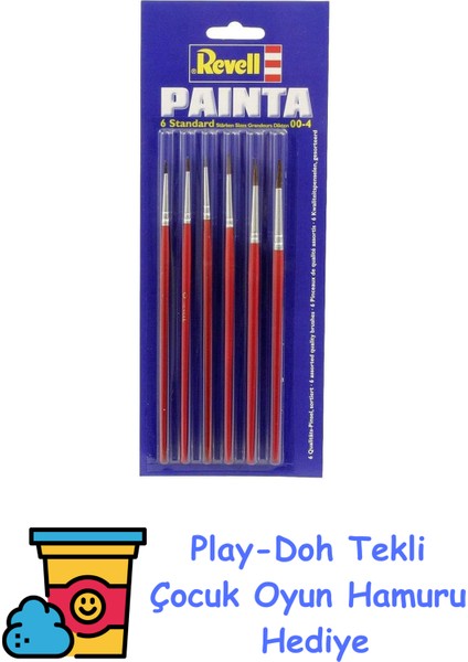 Painta Standard, 6 Brushes - 29621 + Play-Doh Oyun Hamuru