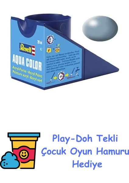 - Su Bazlı Maket Boyası Gri Ipek 18 ml (36374) + Play-Doh Oyun Hamuru