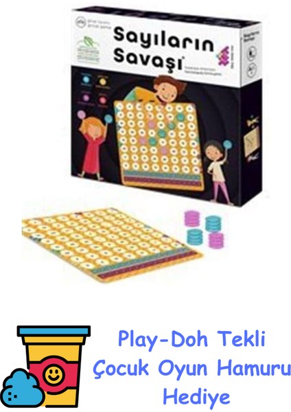 Sayıların Savaşı ve Akıl Oyunu 7+ Yaş 2 Oyuncu + Play-Doh Oyun Hamuru